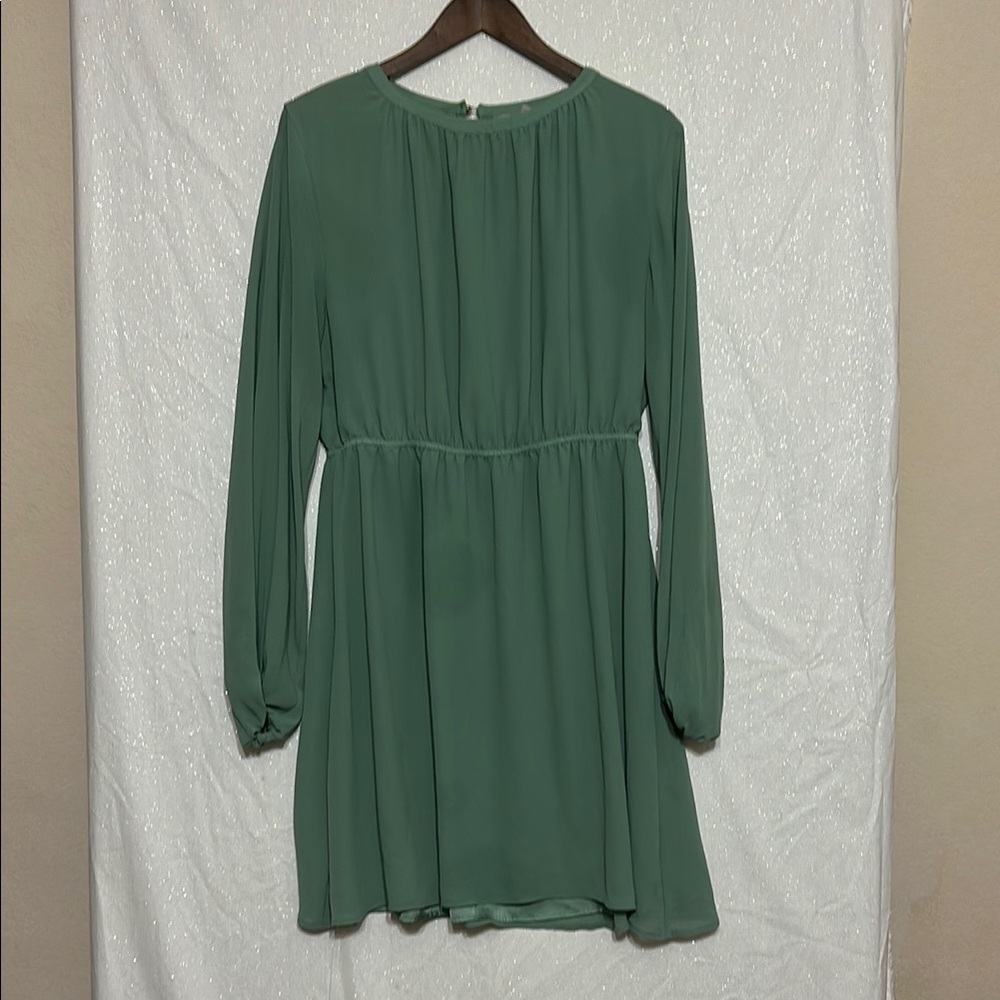 H&M Green Long Sleeve Dress